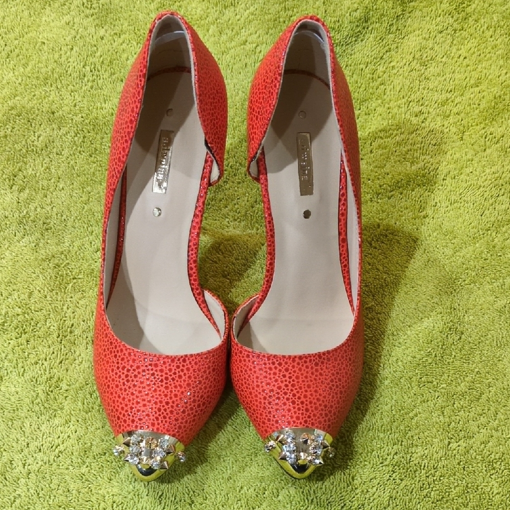 Adweina Chic Coral Red/Orange Heels